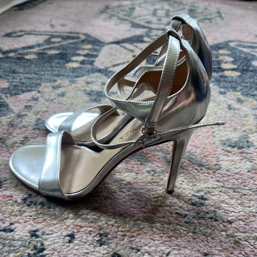 Via Spiga silver heels